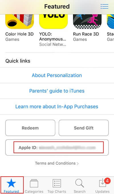 تنظیمات اپل